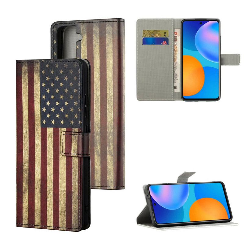 Housse Samsung Galaxy S21 FE Drapeau Américain Housse Samsung Galaxy S21 FE Drapeau Américain