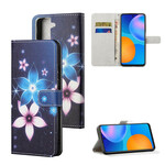 Housse Samsung Galaxy S21 FE Fleurs Lunaires à Lanière Housse Samsung Galaxy S21 FE Fleurs Lunaires à Lanière