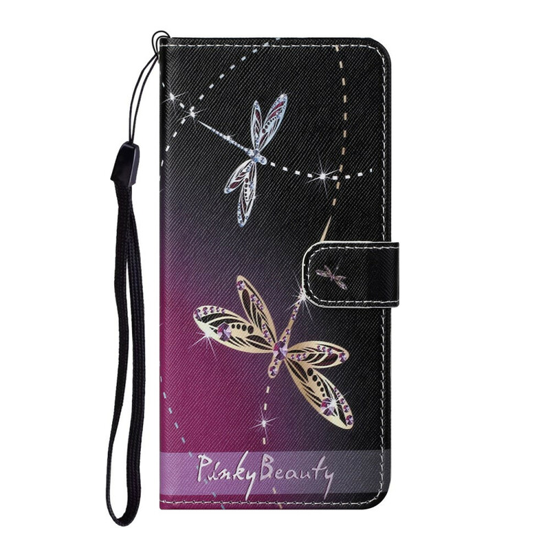 Housse Samsung Galaxy S21 FE Libellules à Lanière Housse Samsung Galaxy S21 FE Libellules à Lanière