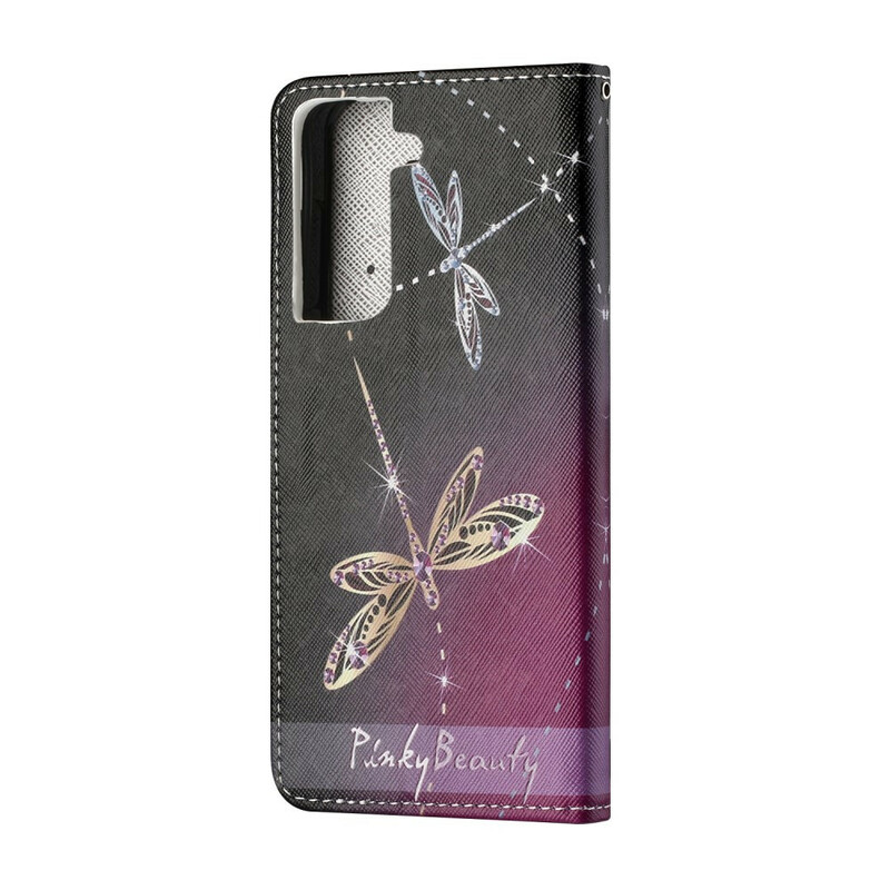 Housse Samsung Galaxy S21 FE Libellules à Lanière Housse Samsung Galaxy S21 FE Libellules à Lanière