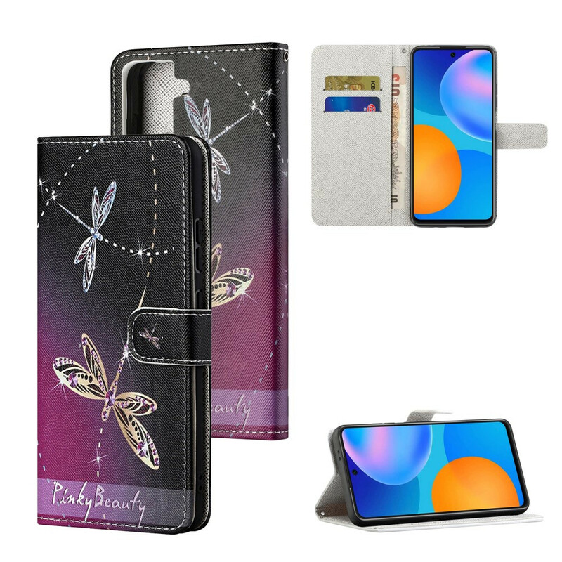 Housse Samsung Galaxy S21 FE Libellules à Lanière Housse Samsung Galaxy S21 FE Libellules à Lanière