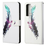 Housse Samsung Galaxy S21 FE Plume à Lanière Housse Samsung Galaxy S21 FE Plume à Lanière