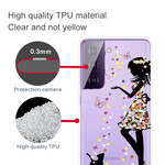 Coque Samsung Galaxy S21 FE Jolie Tête Fleurie Coque Samsung Galaxy S21 FE Jolie Tête Fleurie
