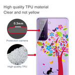 Coque Samsung Galaxy S21 FE Chat sous l'Arbre Coque Samsung Galaxy S21 FE Chat sous l'Arbre