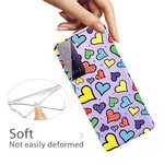Coque Samsung Galaxy S21 FE Coeurs Multicolores Coque Samsung Galaxy S21 FE Coeurs Multicolores