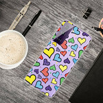 Coque Samsung Galaxy S21 FE Coeurs Multicolores Coque Samsung Galaxy S21 FE Coeurs Multicolores