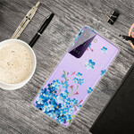 Coque Samsung Galaxy S21 FE Fleurs Bleues Coque Samsung Galaxy S21 FE Fleurs Bleues