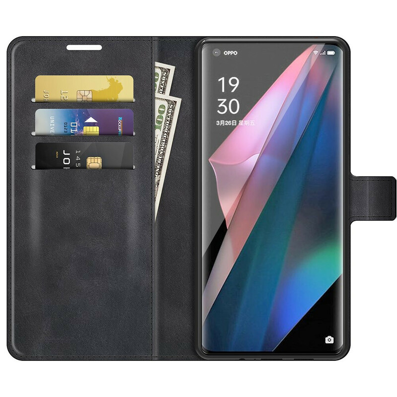 Housse Oppo Find X3 / X3 Pro Effet Cuir Slim Extrême