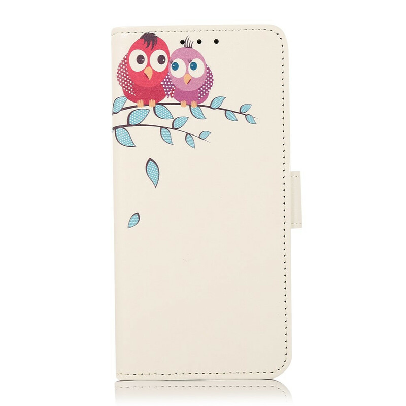 Housse Samsung Galaxy S21 FE Couple de Hiboux sur l'Arbre Housse Samsung Galaxy S21 FE Couple de Hiboux sur l'Arbre