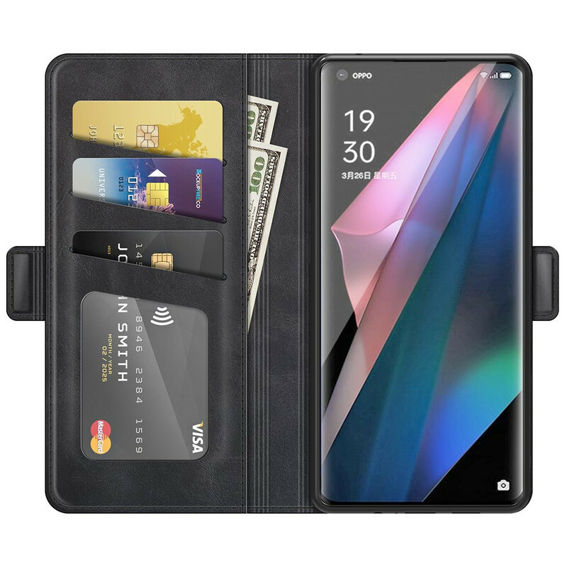 Housse Oppo Find X3 / X3 Pro Rabat Double Classique Housse Oppo Find X3 / X3 Pro Rabat Double Classique