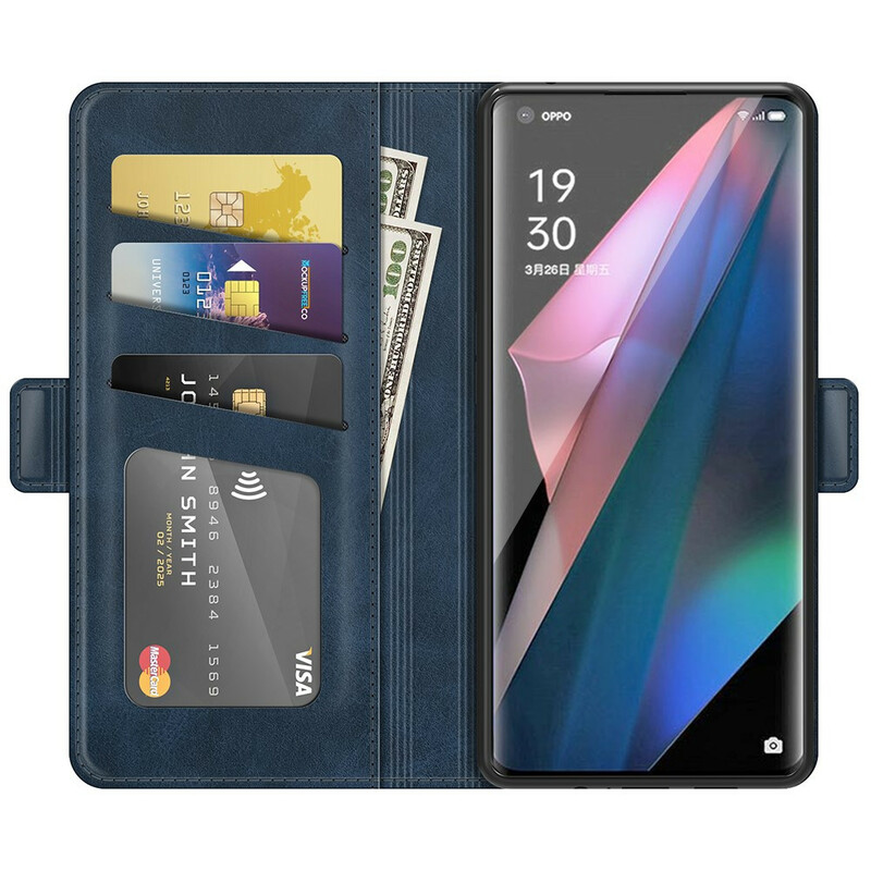 Housse Oppo Find X3 / X3 Pro Rabat Double Classique Housse Oppo Find X3 / X3 Pro Rabat Double Classique