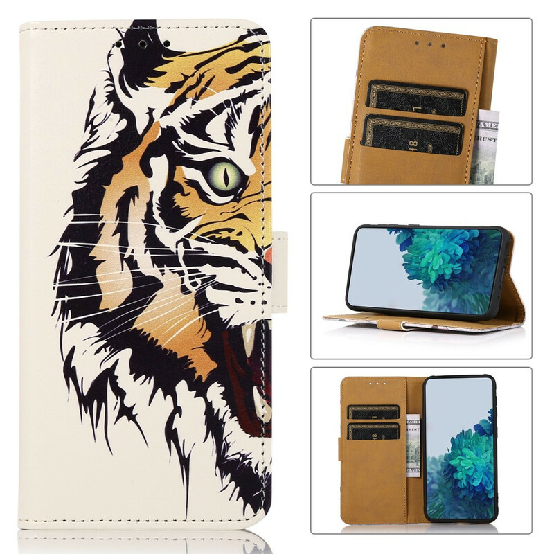Housse Samsung Galaxy S21 FE Tigre Féroce Housse Samsung Galaxy S21 FE Tigre Féroce