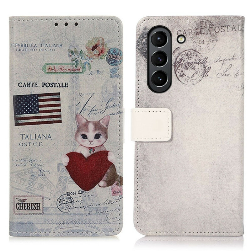 Housse Samsung Galaxy S21 FE Chat Voyageur Housse Samsung Galaxy S21 FE Chat Voyageur