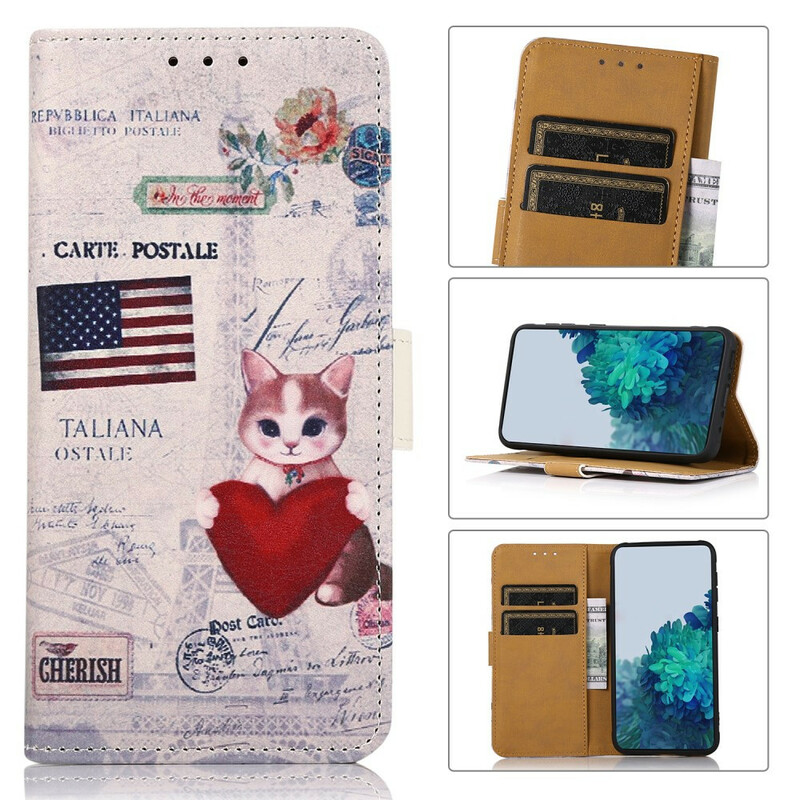 Housse Samsung Galaxy S21 FE Chat Voyageur Housse Samsung Galaxy S21 FE Chat Voyageur