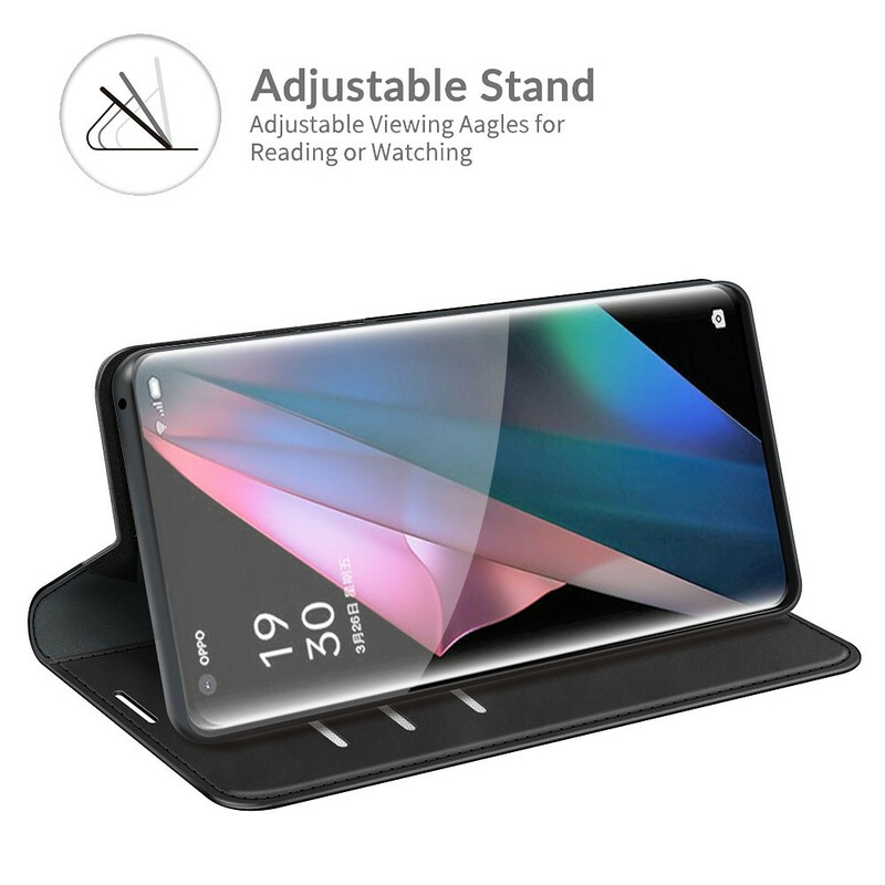 Flip Cover Oppo Find X3 / X3 Pro Effet Cuir Douceur Flip Cover Oppo Find X3 / X3 Pro Effet Cuir Douceur