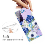 Coque Samsung Galaxy S21 FE Fleurs Bleues Aquarelle Coque Samsung Galaxy S21 FE Fleurs Bleues Aquarelle