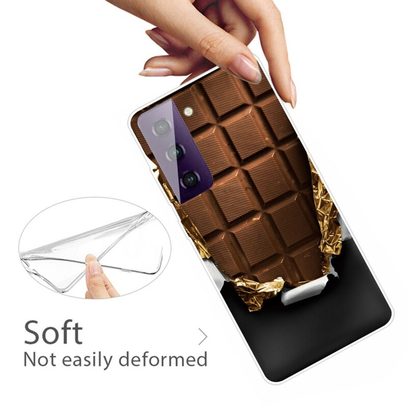 Coque Samsung Galaxy S21 FE Flexible Chocolat