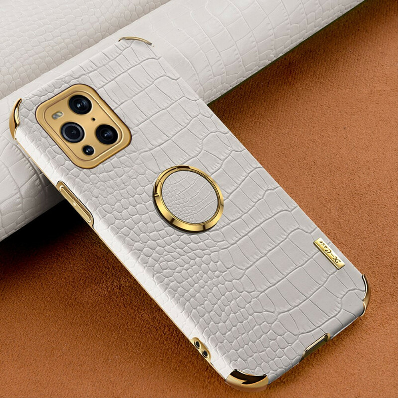 Coque Oppo Find X3 / X3 Pro X-CASE Effet Peau Crocodile Coque Oppo Find X3 / X3 Pro X-CASE Effet Peau Crocodile