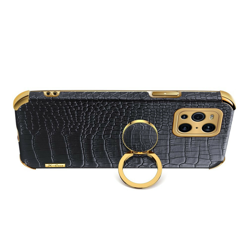 Coque Oppo Find X3 / X3 Pro X-CASE Effet Peau Crocodile Coque Oppo Find X3 / X3 Pro X-CASE Effet Peau Crocodile