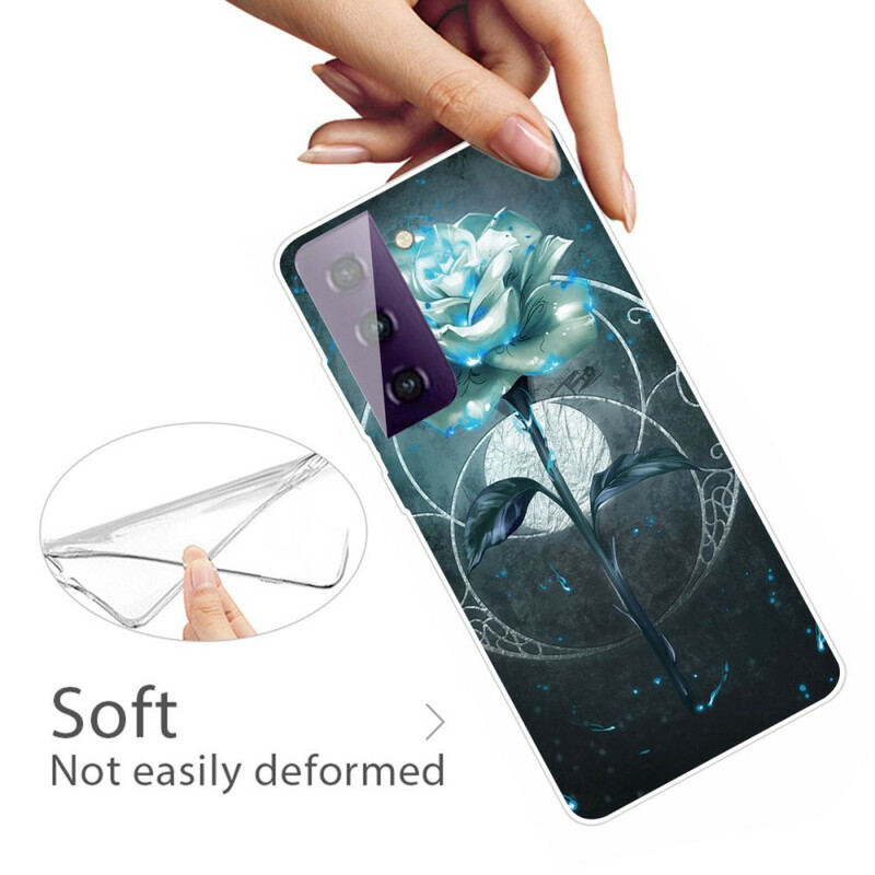 Coque Samsung Galaxy S21 FE Flexible Rose Verte