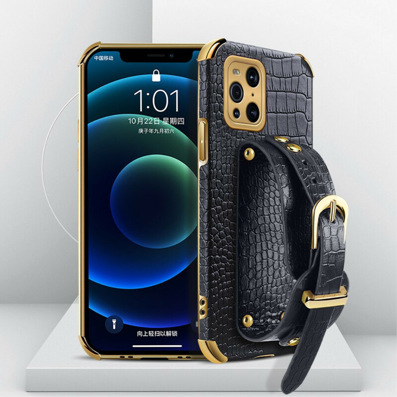 Coque Oppo Find X3 / X3 Pro Croco Bracelet Coque Oppo Find X3 / X3 Pro Croco Bracelet