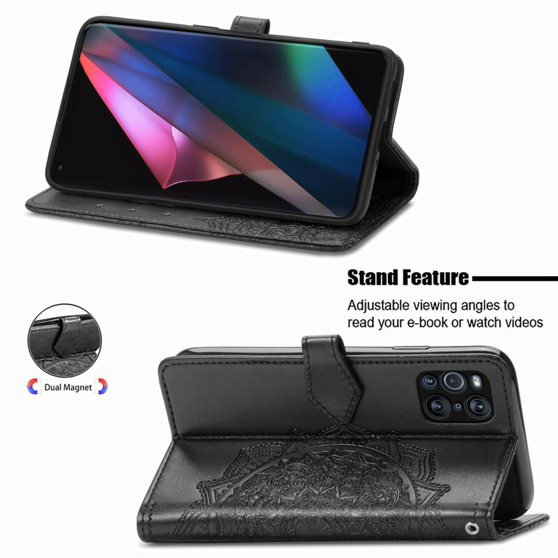 Housse Oppo Find X3 / X3 Pro Mandala Moyen Age Housse Oppo Find X3 / X3 Pro Mandala Moyen Age