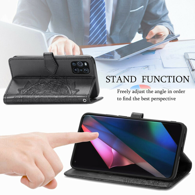 Housse Oppo Find X3 / X3 Pro Mandala Moyen Age Housse Oppo Find X3 / X3 Pro Mandala Moyen Age