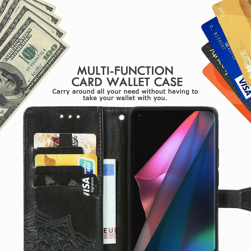 Housse Oppo Find X3 / X3 Pro Mandala Moyen Age Housse Oppo Find X3 / X3 Pro Mandala Moyen Age