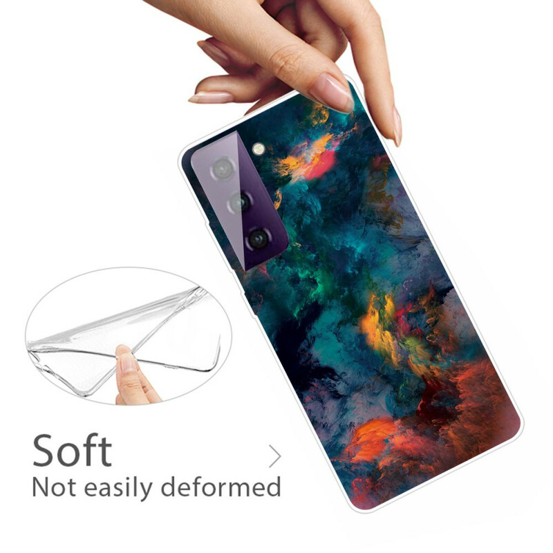 Coque Samsung Galaxy S21 FE Nuages Colorés