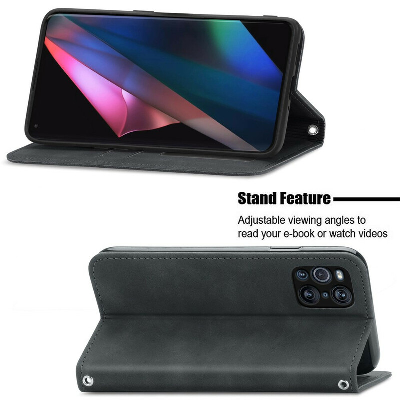 Flip Cover Oppo Find X3 / X3 Pro Simili Cuir Vintage Flip Cover Oppo Find X3 / X3 Pro Simili Cuir Vintage