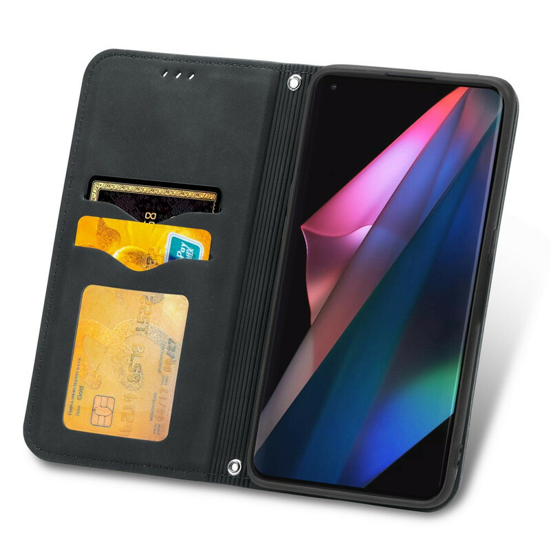 Flip Cover Oppo Find X3 / X3 Pro Simili Cuir Vintage Flip Cover Oppo Find X3 / X3 Pro Simili Cuir Vintage