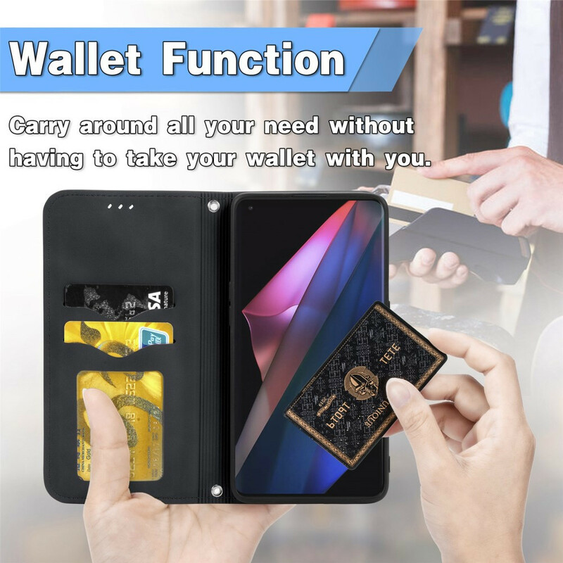 Flip Cover Oppo Find X3 / X3 Pro Simili Cuir Vintage Flip Cover Oppo Find X3 / X3 Pro Simili Cuir Vintage