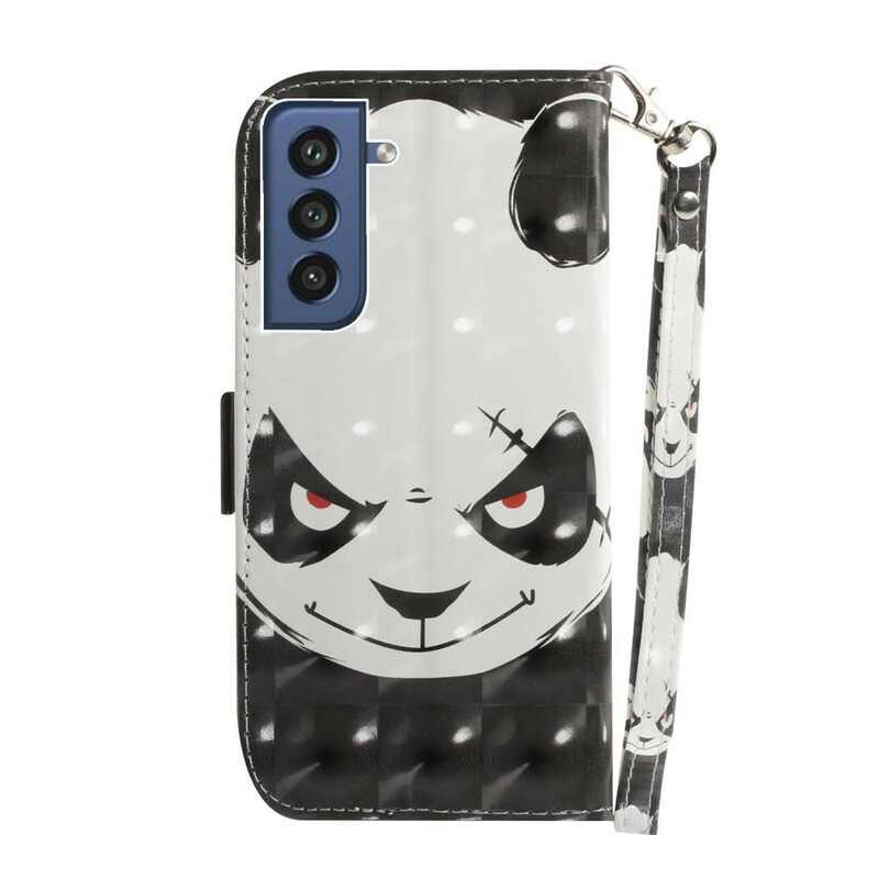 Housse Samsung Galaxy S21 FE Angry Panda à Lanière