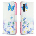 Housse Samsung Galaxy S21 FE Papillons et Fleurs Peints Housse Samsung Galaxy S21 FE Papillons et Fleurs Peints