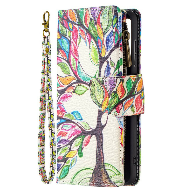 Housse Samsung Galaxy S21 FE Poche Zippée Arbre Housse Samsung Galaxy S21 FE Poche Zippée Arbre