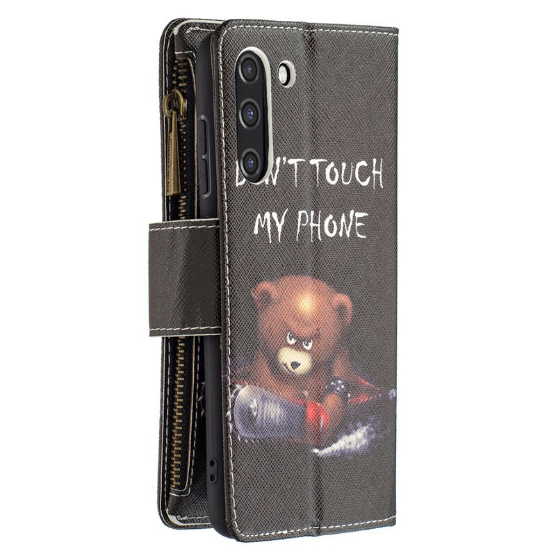 Housse Samsung Galaxy S21 FE Poche Zippée Ours Housse Samsung Galaxy S21 FE Poche Zippée Ours