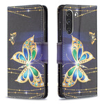 Housse Samsung Galaxy S21 FE Papillon Doré Housse Samsung Galaxy S21 FE Papillon Doré