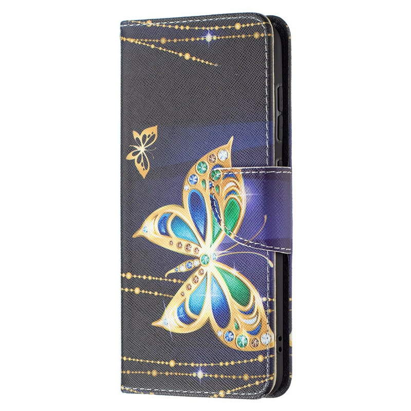 Housse Samsung Galaxy S21 FE Papillon Doré Housse Samsung Galaxy S21 FE Papillon Doré