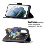 Housse Samsung Galaxy S21 FE Papillon Doré Housse Samsung Galaxy S21 FE Papillon Doré