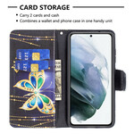 Housse Samsung Galaxy S21 FE Papillon Doré Housse Samsung Galaxy S21 FE Papillon Doré