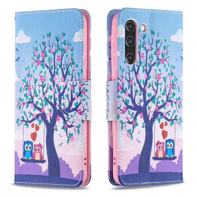 Housse Samsung Galaxy S21 FE Hiboux Sur La Balançoire Housse Samsung Galaxy S21 FE Hiboux Sur La Balançoire