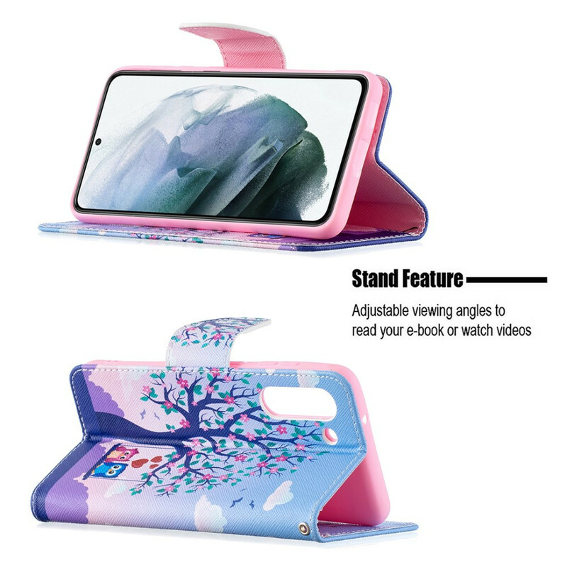 Housse Samsung Galaxy S21 FE Hiboux Sur La Balançoire Housse Samsung Galaxy S21 FE Hiboux Sur La Balançoire