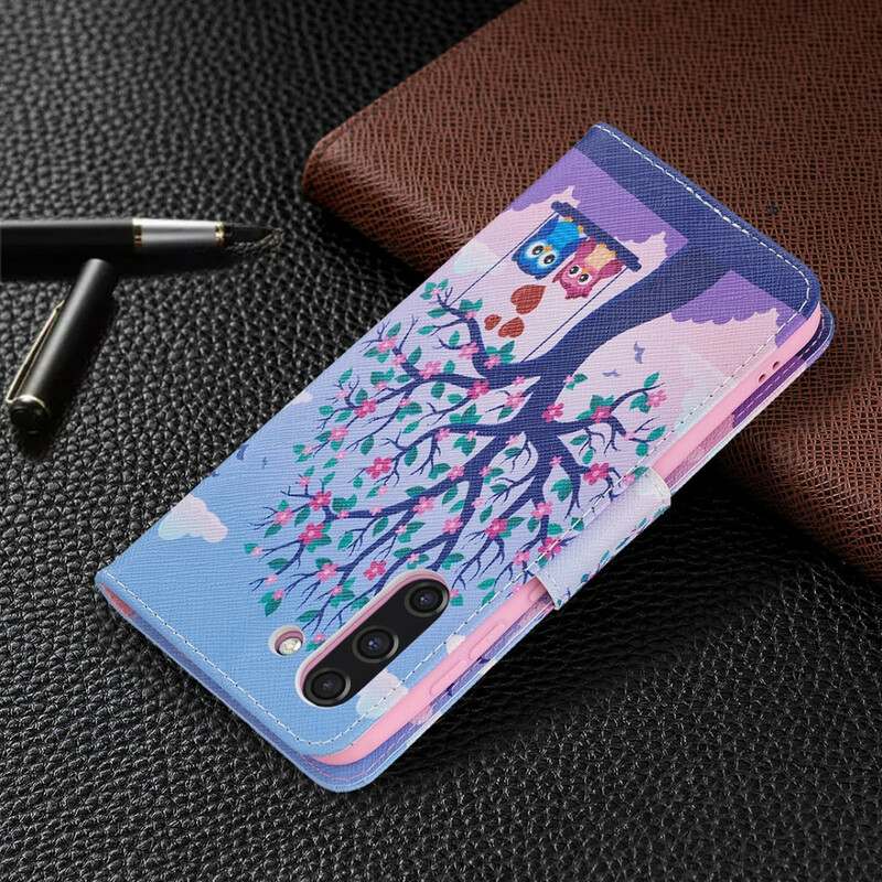 Housse Samsung Galaxy S21 FE Hiboux Sur La Balançoire Housse Samsung Galaxy S21 FE Hiboux Sur La Balançoire