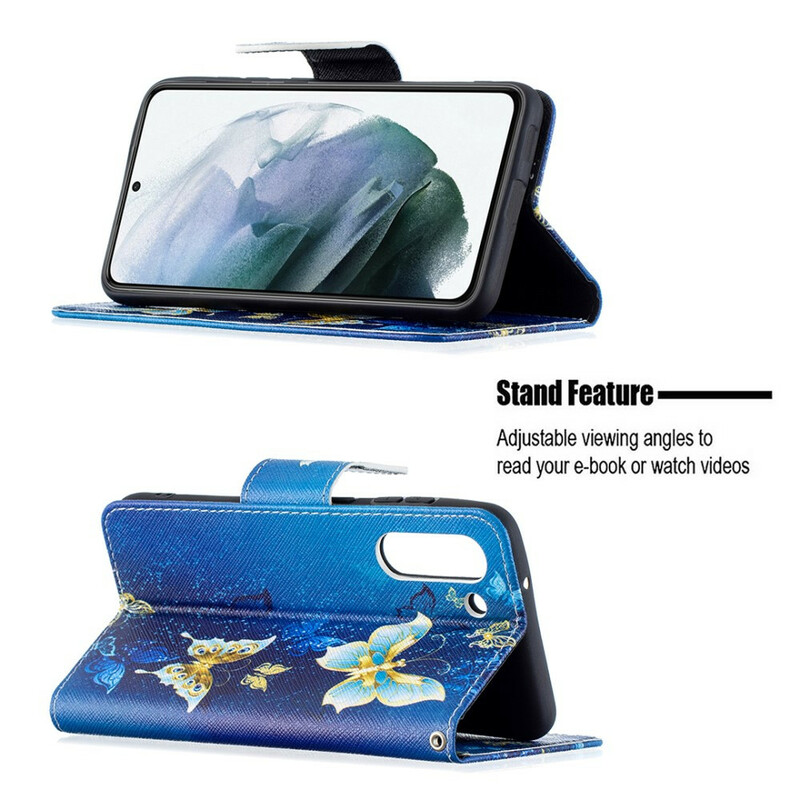 Housse Samsung Galaxy S21 FE Papillons Rois Housse Samsung Galaxy S21 FE Papillons Rois