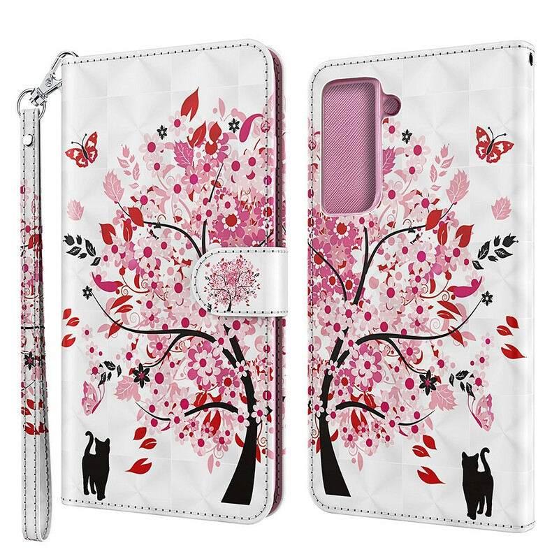 Housse Samsung Galaxy S21 FE Arbre Rose Housse Samsung Galaxy S21 FE Arbre Rose