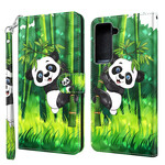 Housse Samsung Galaxy S21 FE Panda et Bambou