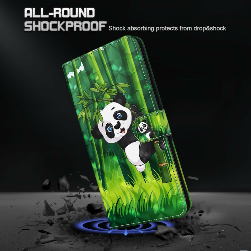 Housse Xiaomi Redmi 9T / Note 9 Panda et Bambou