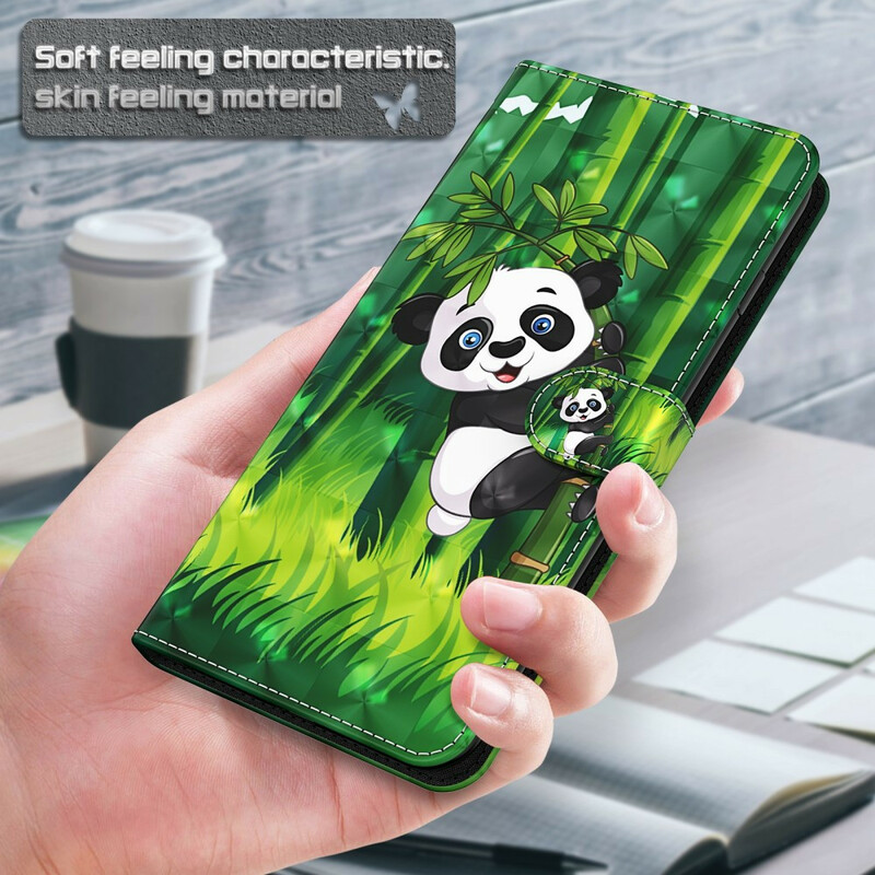 Housse Xiaomi Redmi 9T / Note 9 Panda et Bambou