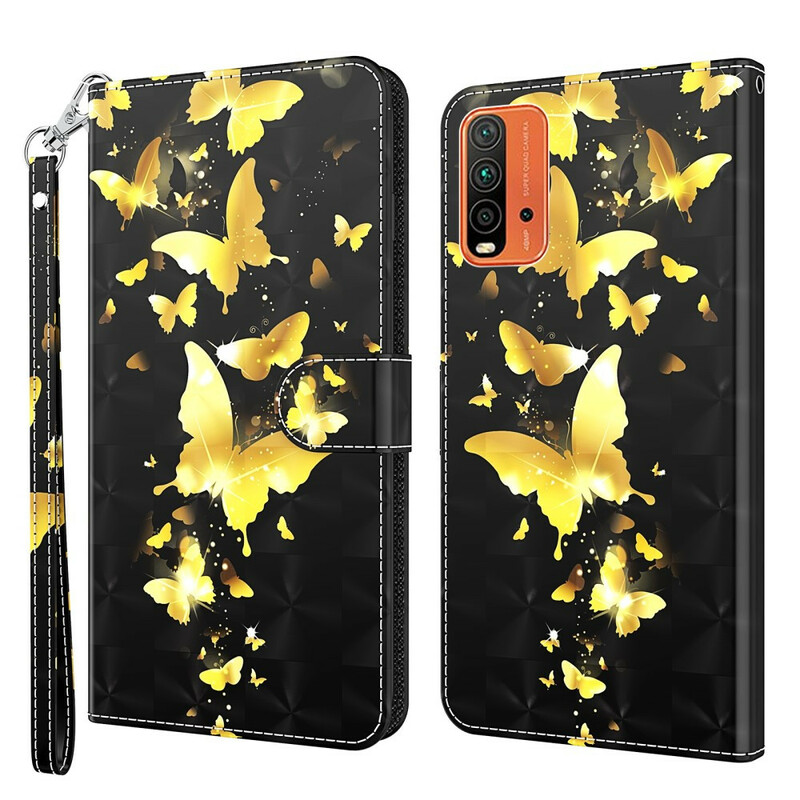 Housse Xiaomi Redmi 9T / Note 9 Papillons Jaunes