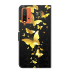 Housse Xiaomi Redmi 9T / Note 9 Papillons Jaunes